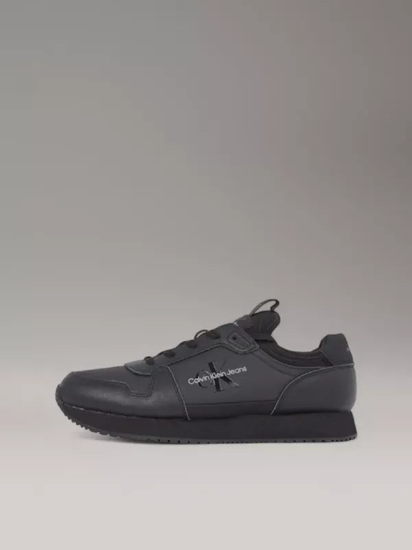 Triple Black Leather Trainers