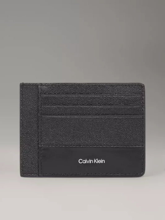 Black Caviar Grain/Smooth Leather Cardholder