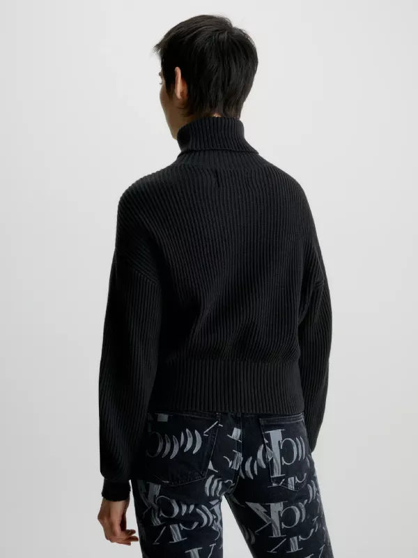 Ck Black Relaxed Monogram Jumper