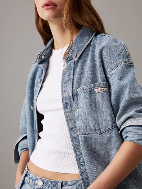 Light Relaxed Denim Shirt Jacket