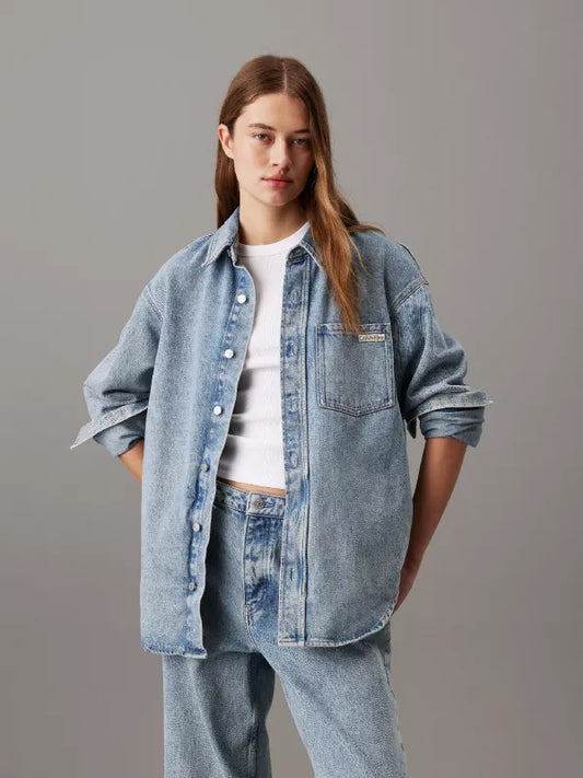 Light Relaxed Denim Shirt Jacket