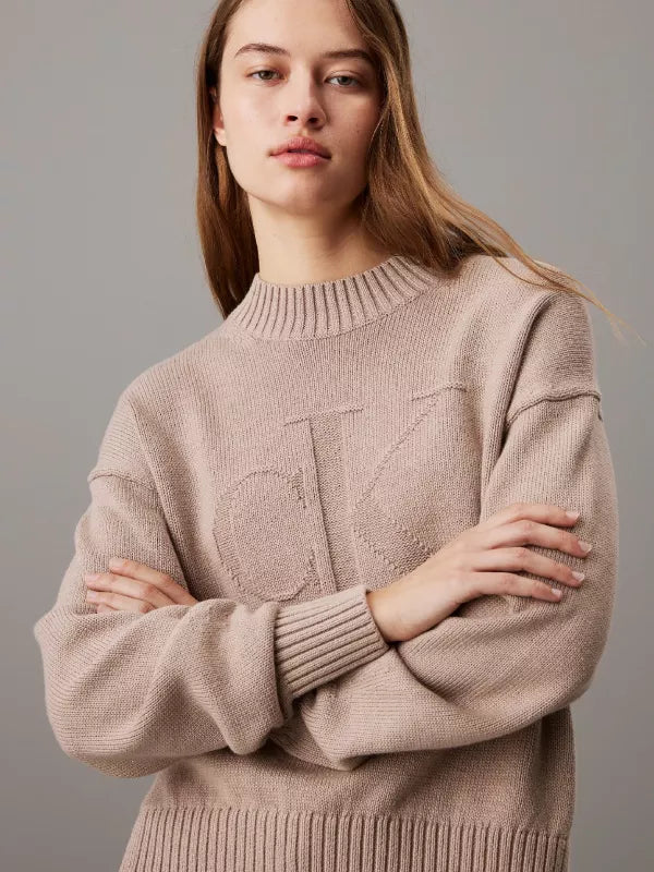 Goat Cotton Wool Monogram Jumper