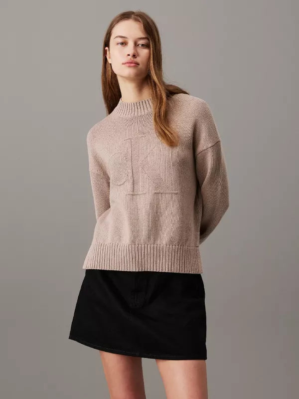 Goat Cotton Wool Monogram Jumper