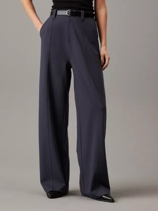 Ebony Milano Jersey Wide Leg Trousers