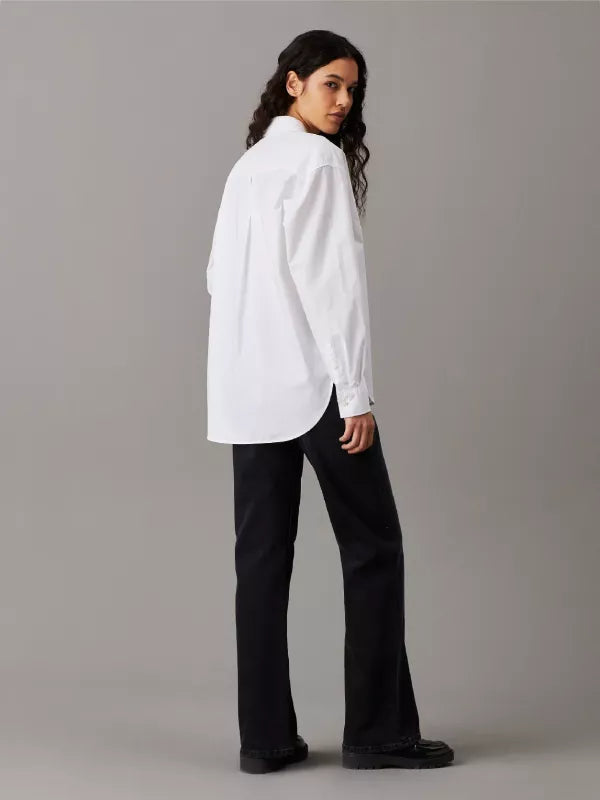 Bright White Relaxed Cotton Poplin Shirt