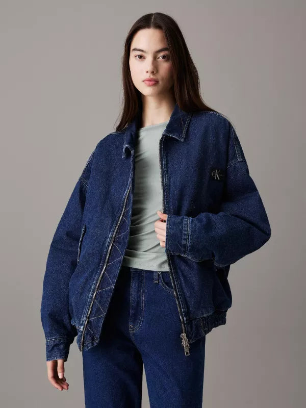 Dark Denim Bomber Jacket