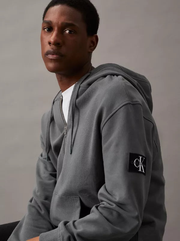 Relaxed Terry Zip Up Hoodie