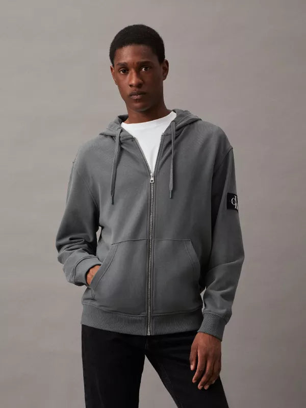 Relaxed Terry Zip Up Hoodie