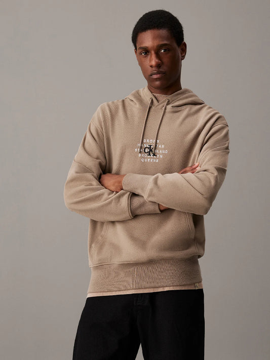 Brindle Relaxed New York Logo Hoodie