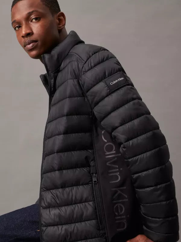 Ck Black Recycled Puffer Jacket