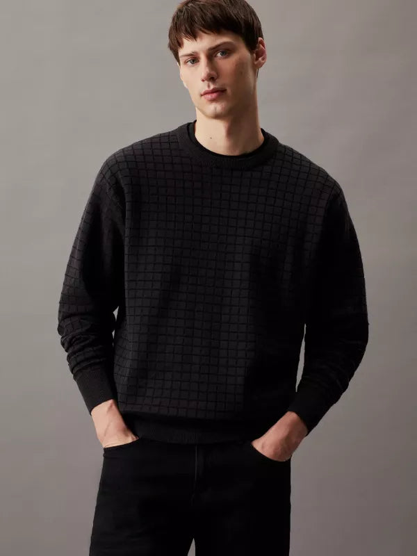 Check Textured Jumper