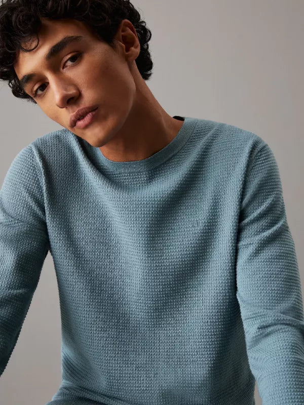 Goblin Blue Waffle Knit Jumper