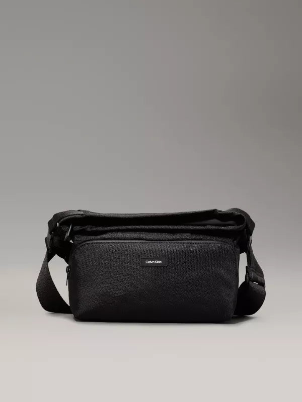 Ck black Foldover Crossbody Sling Bag