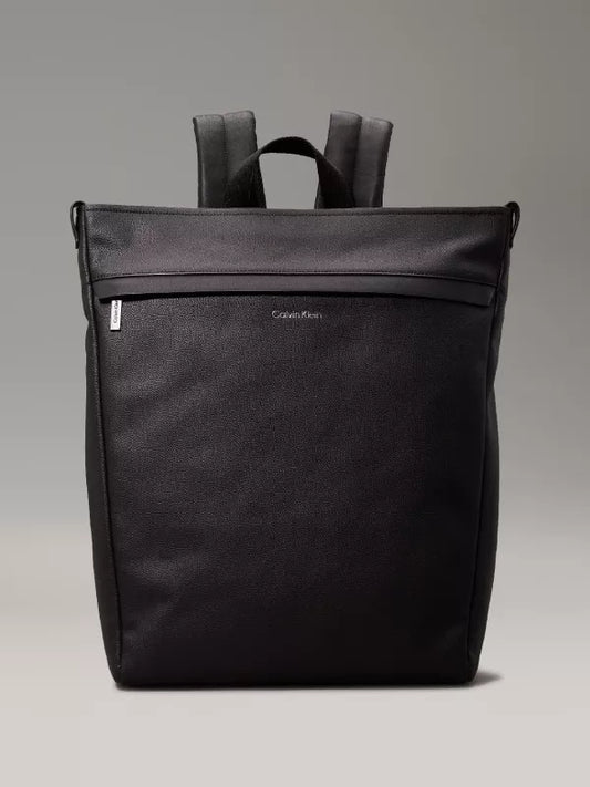 Black caviar Square Zip Top Backpack