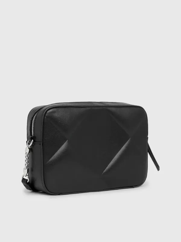 Ck Black Quilted Crossbody Bag