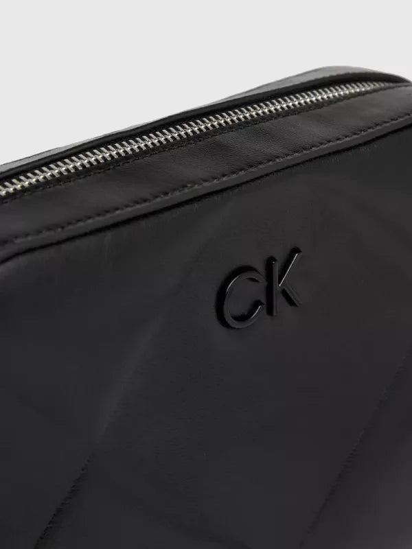 Ck Black Quilted Crossbody Bag