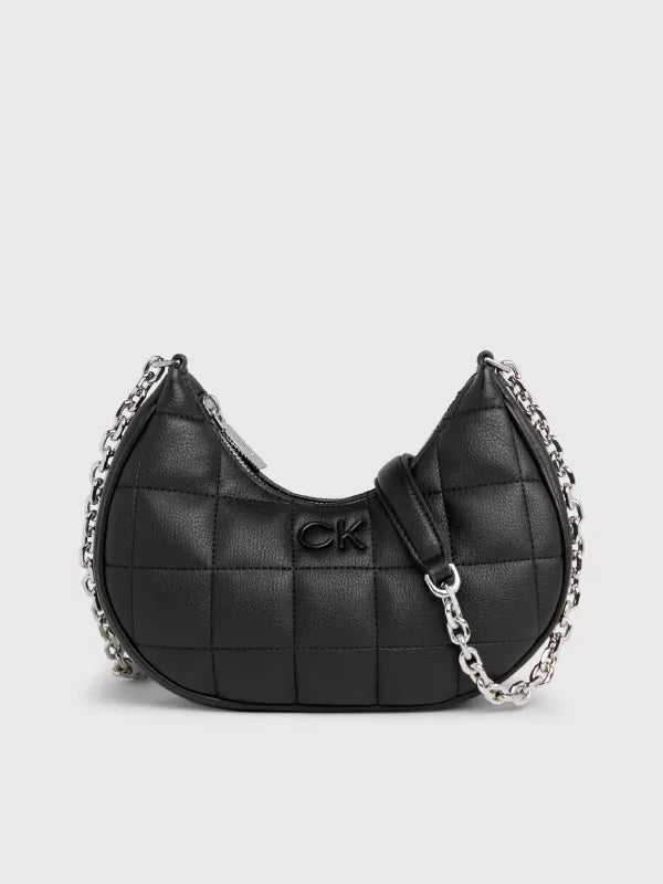 Ck Black Quilted Shoulder Bag