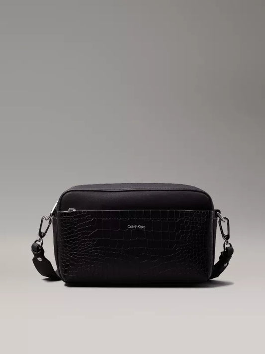 Ck Black Crocodile Crossbody Bag