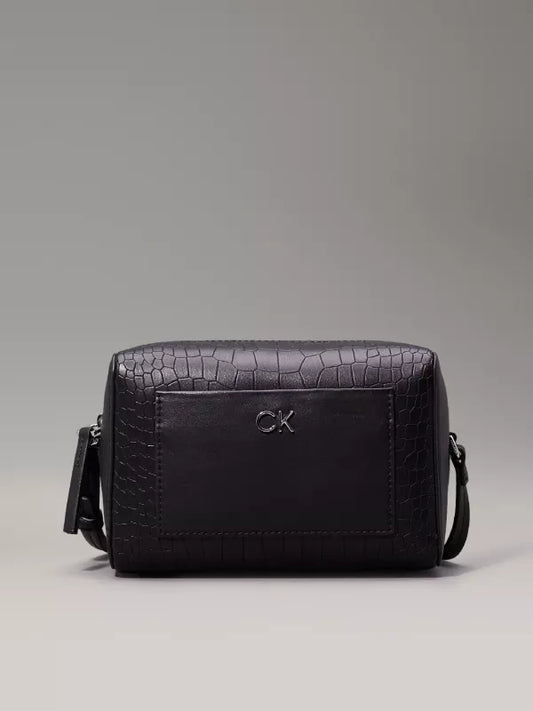 Ck Black Crocodile Crossbody Bag