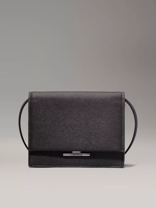 Ck Black Saffiano Crossbody Bag