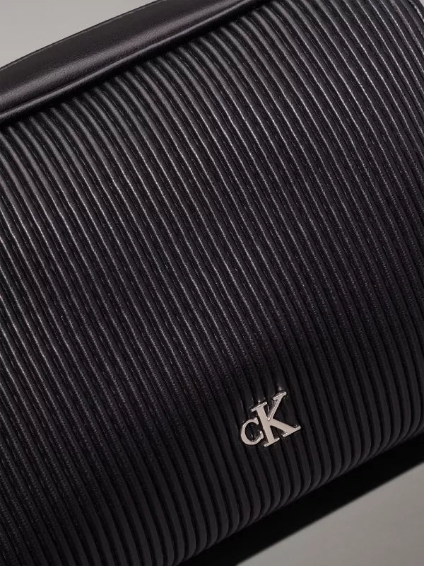 Ck Black Ribbed Crossbody Bag