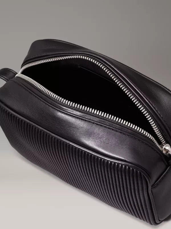 Ck Black Ribbed Crossbody Bag