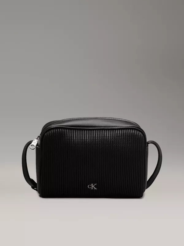 Ck Black Ribbed Crossbody Bag