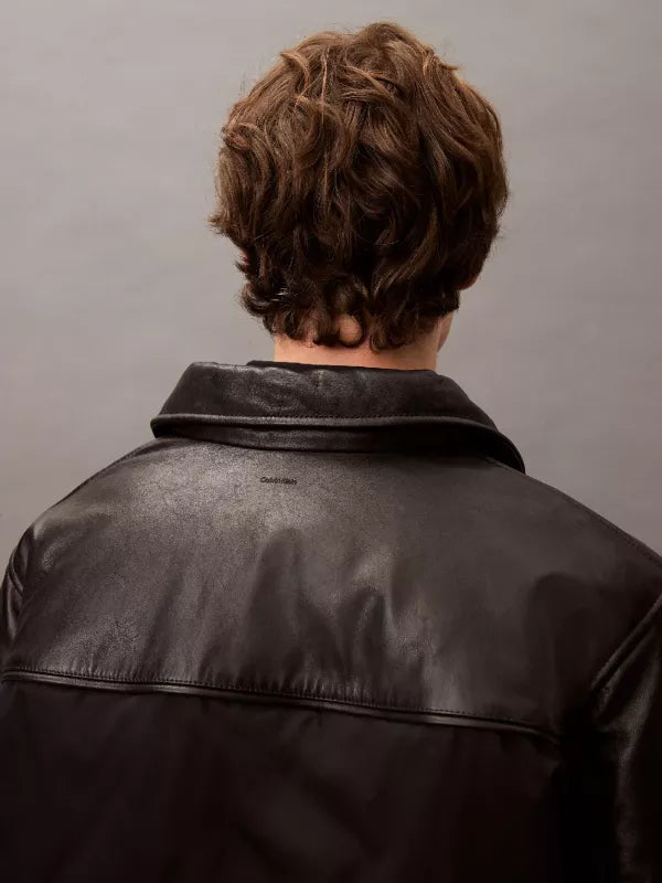 Leather Bomber Jacket