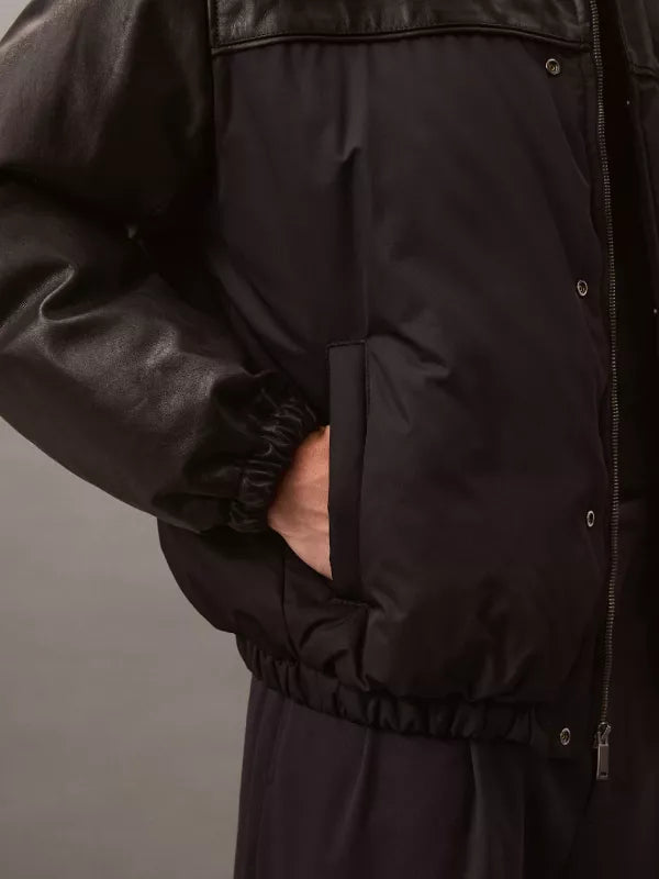 Leather Bomber Jacket