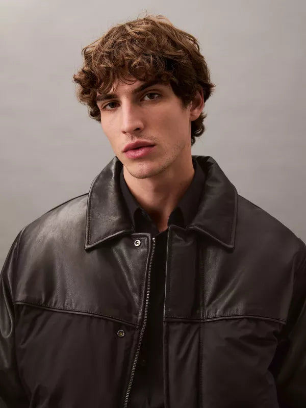 Leather Bomber Jacket