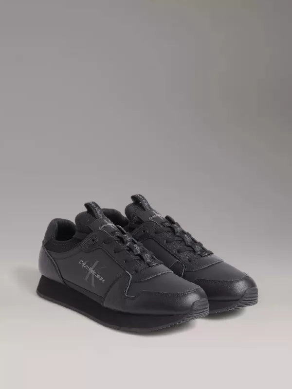 Triple Black Leather Trainers