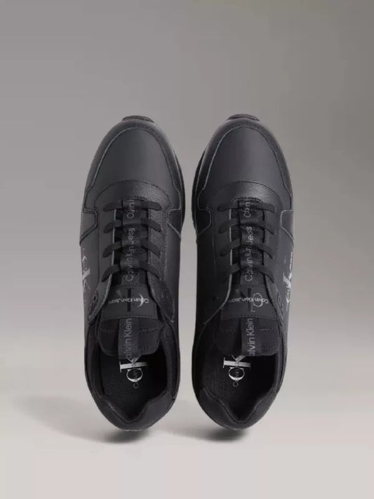 Triple Black Leather Trainers