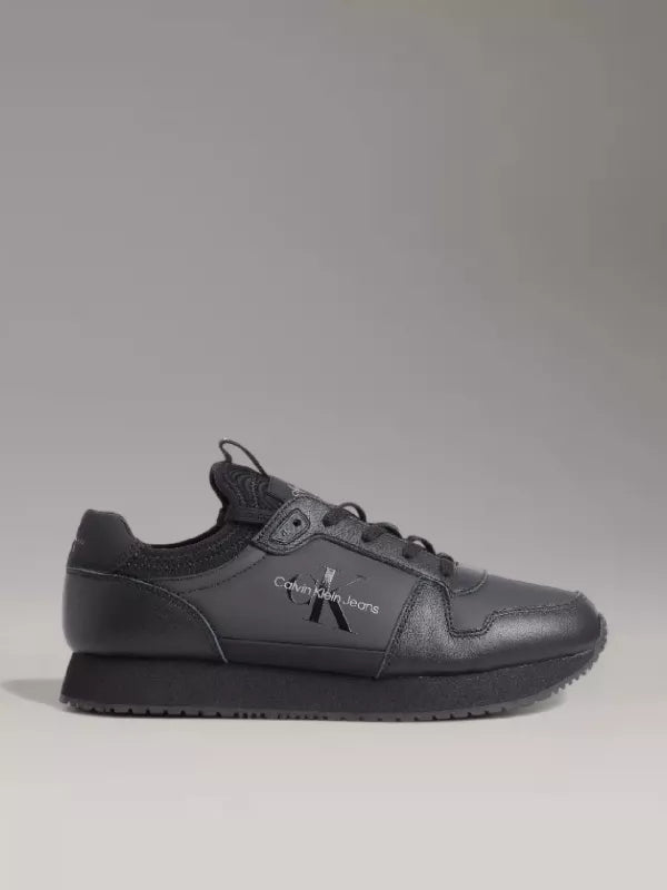 Triple Black Leather Trainers