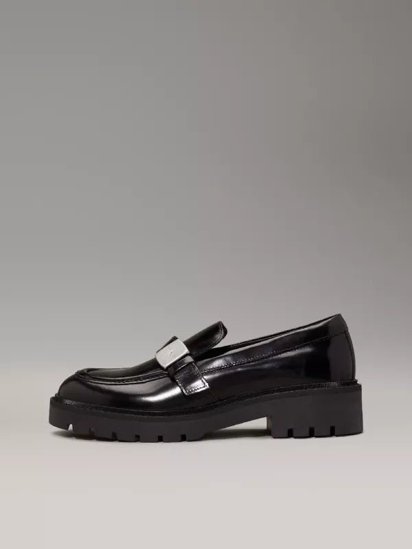 Leather Platform Loafers